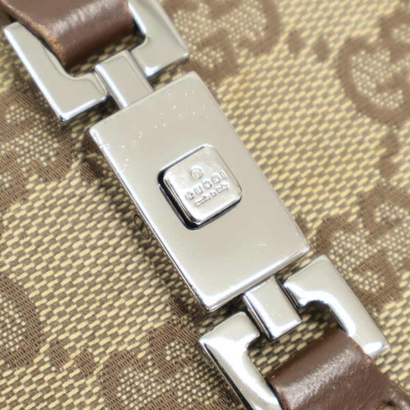 棕色 帆布 Jackie Compact 扣式短夾 05470【GUCCI 古馳】 05470-7