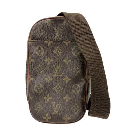 棕色 原花帆布 Pochette Gange 胸口包【LOUIS VUITTON LV 路易威登】 M51870