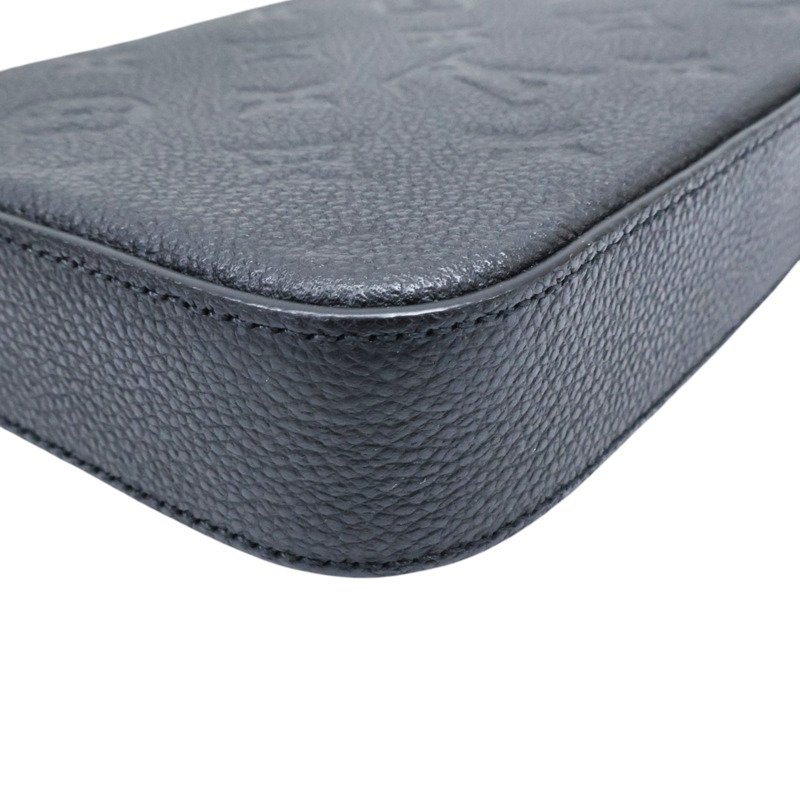 黑色 壓紋牛皮 Pochette Felicie 鍊帶 肩背包【LOUIS VUITTON LV 路易威登】 M82477-8