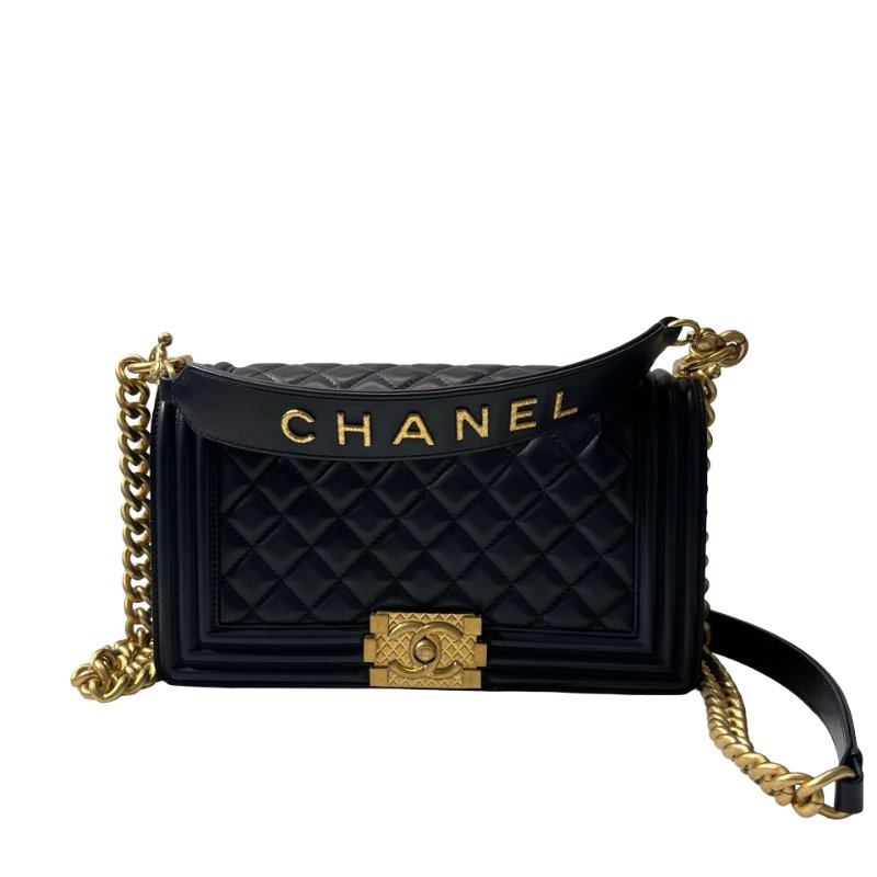 Used CHANEL Lambskin Leather Boy 25 Cross Body Bag-0