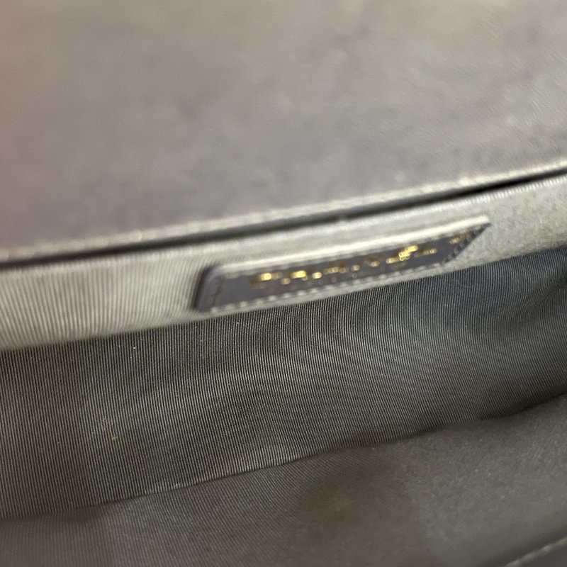 Used CHANEL Lambskin Leather Boy 25 Cross Body Bag-4