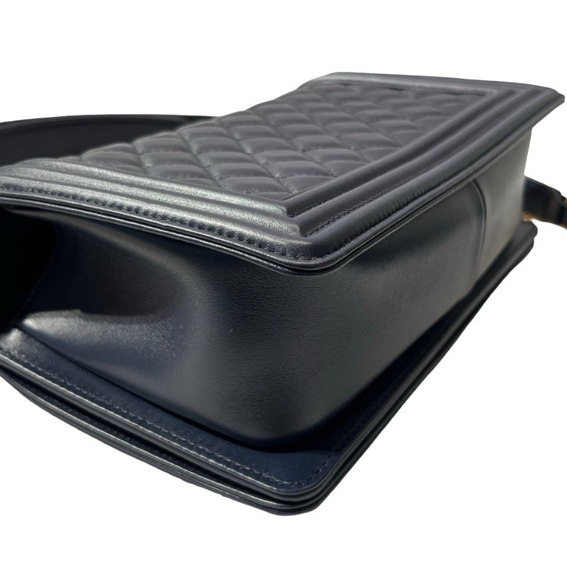 Used CHANEL Lambskin Leather Boy 25 Cross Body Bag-8