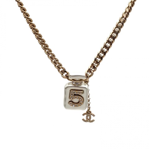 CHANEL 合金22S5號香水瓶雙C小logo吊墜