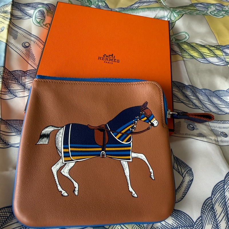 Hermes 萬用小包 駿馬圖案 閒置未用-2