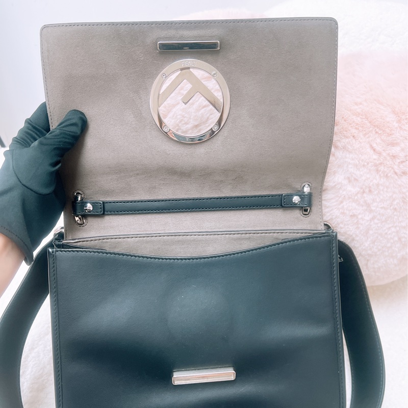 Fendi Kan I 黑色手提斜挎包-14