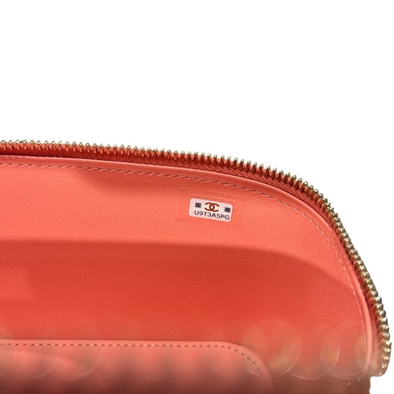 Used CHANEL Vanity Case Cross Body Bag Pink GHW-4