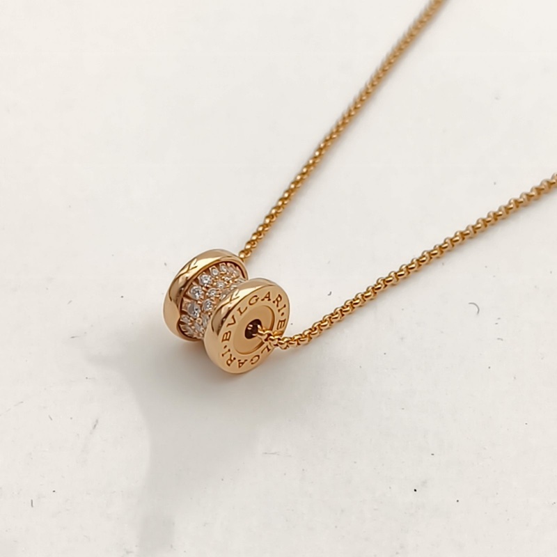 BVLGARI B.ZERO1小蠻腰項鏈滿鑽18K玫瑰金/鑽石-1