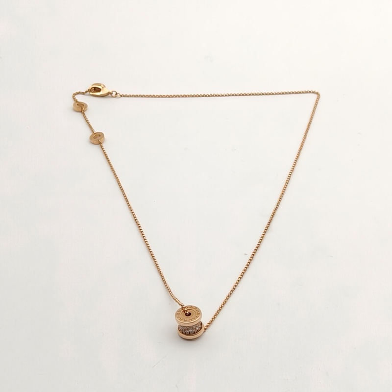 BVLGARI B.ZERO1小蠻腰項鏈滿鑽18K玫瑰金/鑽石-4