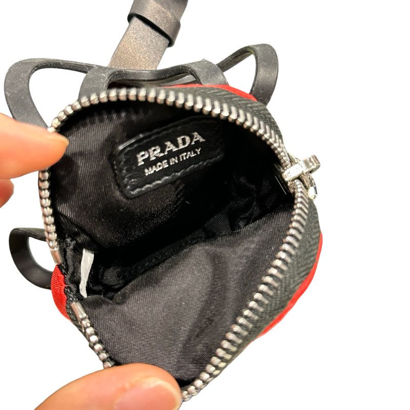 Used PRADA Pouch Red-4