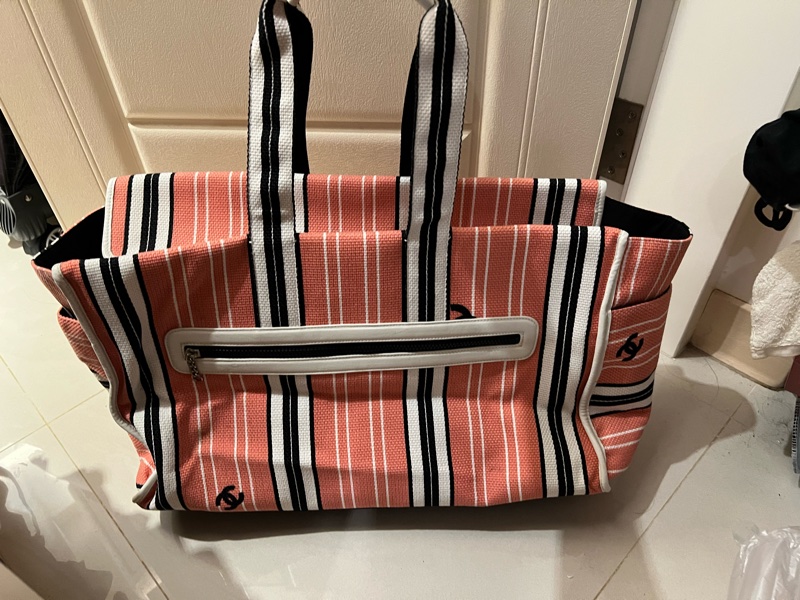 Chanel 布沙灘包/購物包/旅行袋/媽媽包-0