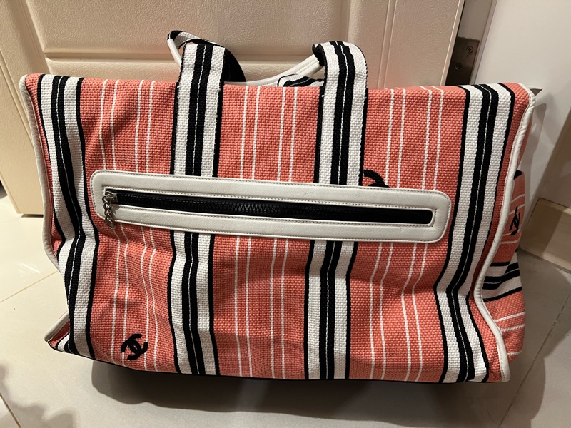 Chanel 布沙灘包/購物包/旅行袋/媽媽包-3