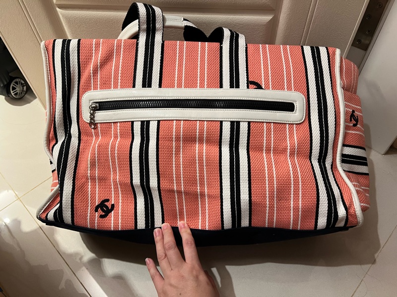 Chanel 布沙灘包/購物包/旅行袋/媽媽包-4