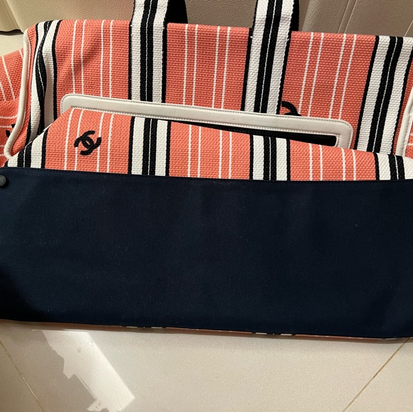 Chanel 布沙灘包/購物包/旅行袋/媽媽包-11