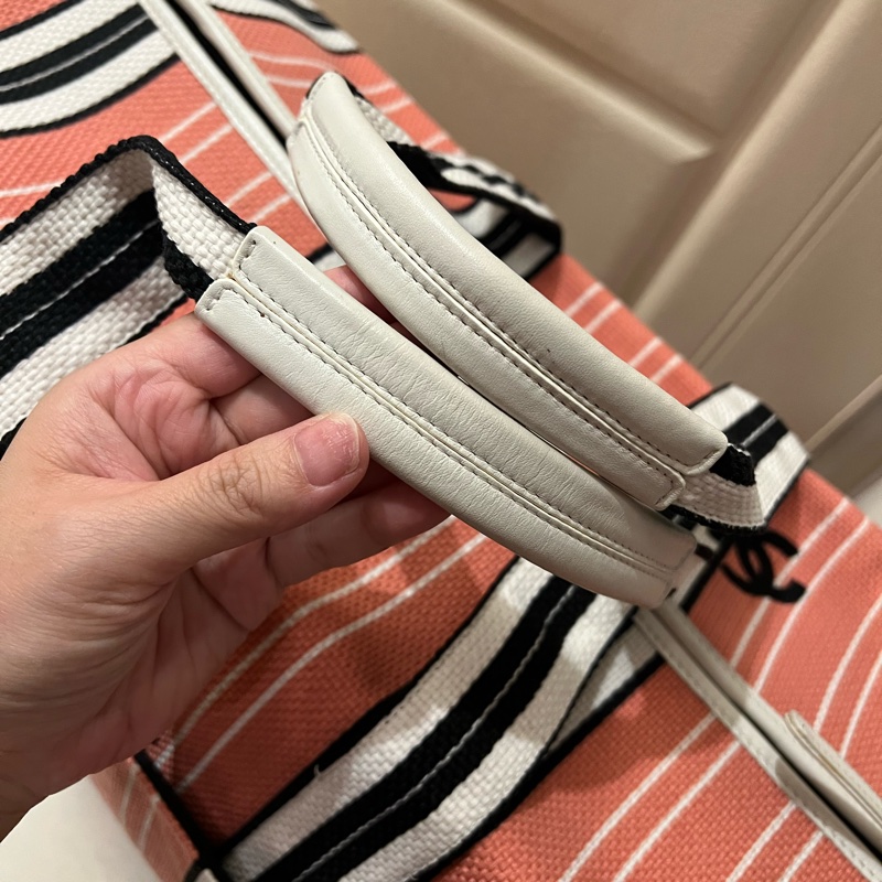 Chanel 布沙灘包/購物包/旅行袋/媽媽包-24