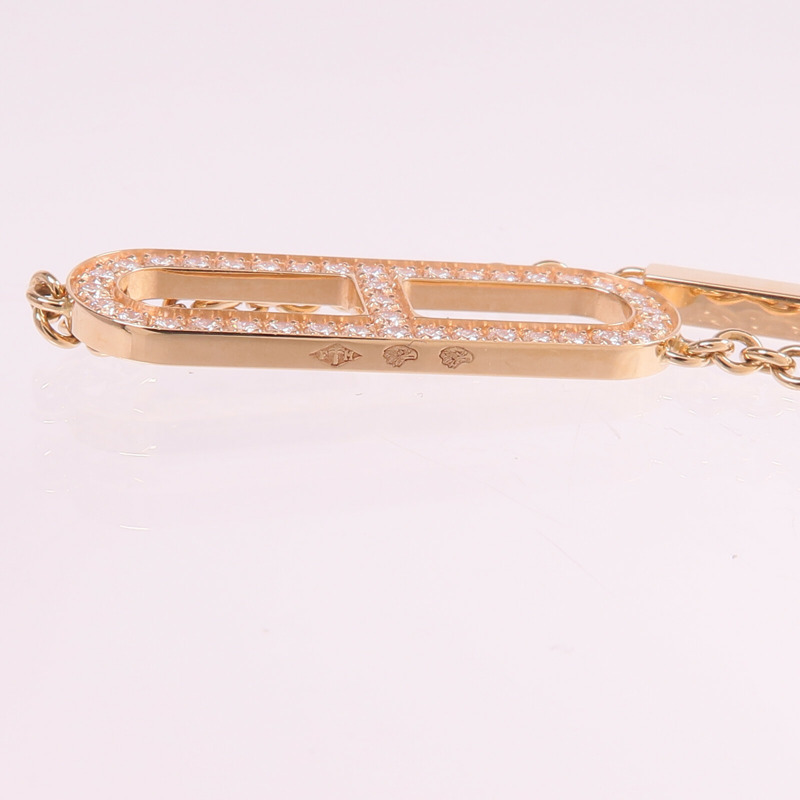 HERMES 18K玫瑰金Chaine d'ancre Necklace鑽石項鍊-7