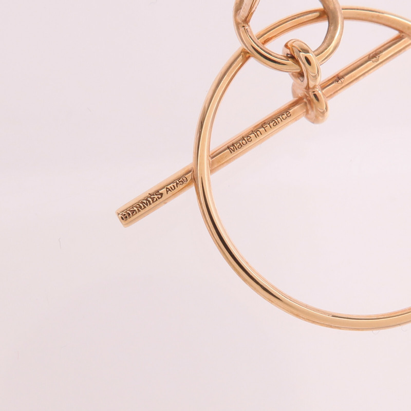 HERMES 18K玫瑰金Loop Earrings耳環-4