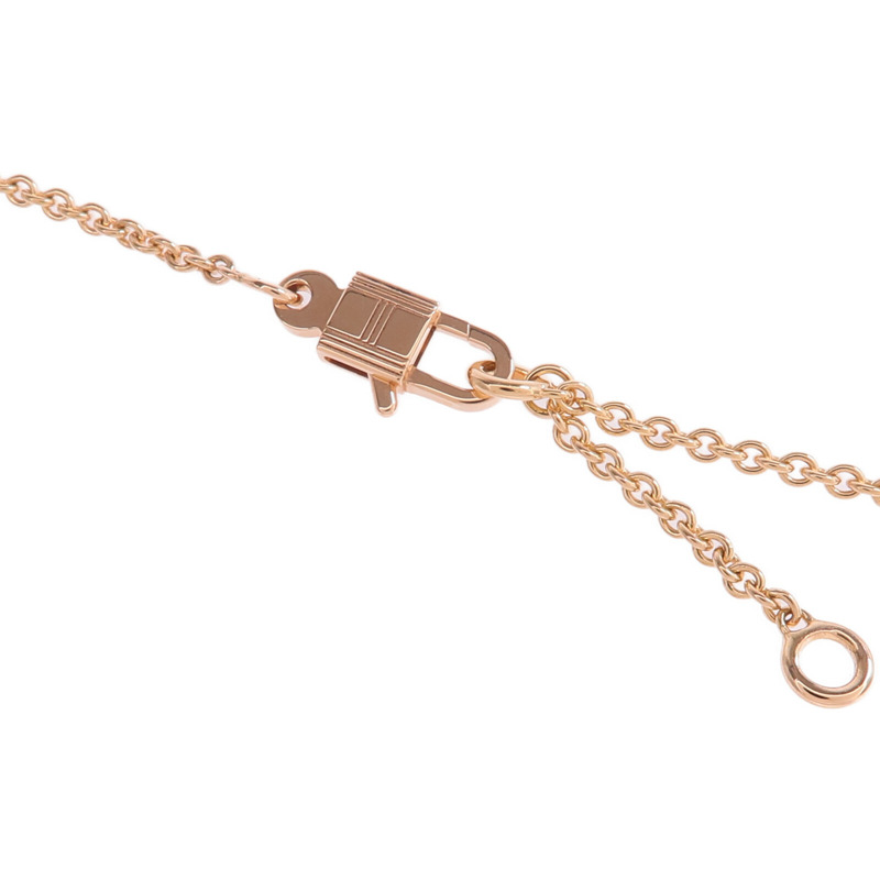HERMES 18K玫瑰金Amulettes Birkin Pendant鑽石項鍊-4