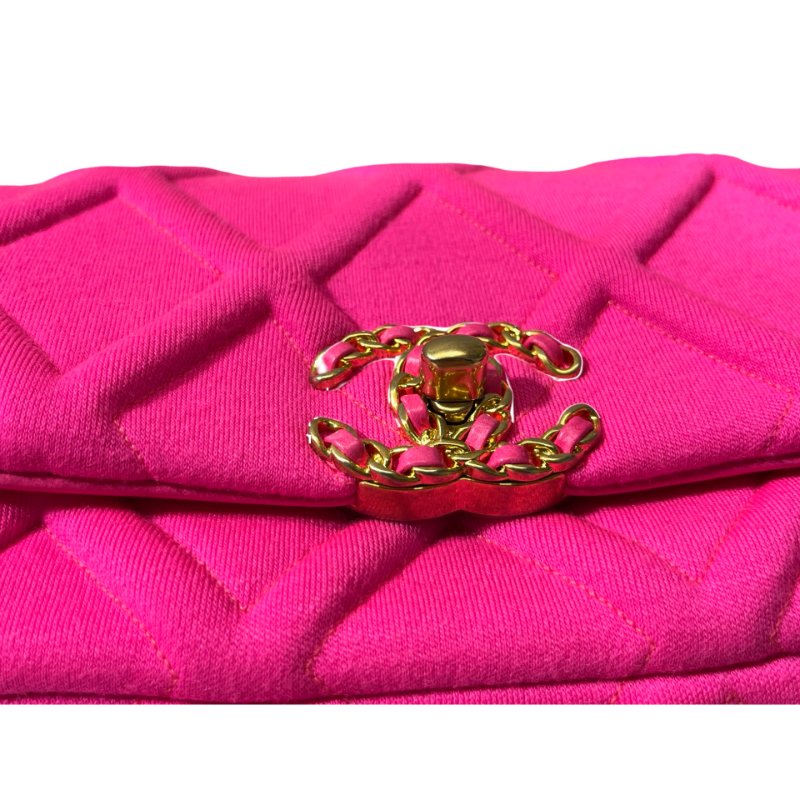 Used CHANEL 19 mini cross Body Cross Body Bag Pink GHW-6