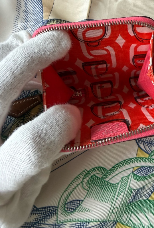 Hermes 絲巾零錢包，9成新-4