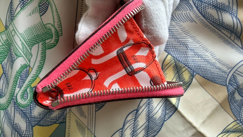 Hermes 絲巾零錢包，9成新-6