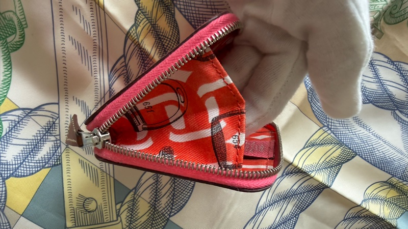 Hermes 絲巾零錢包，9成新-7
