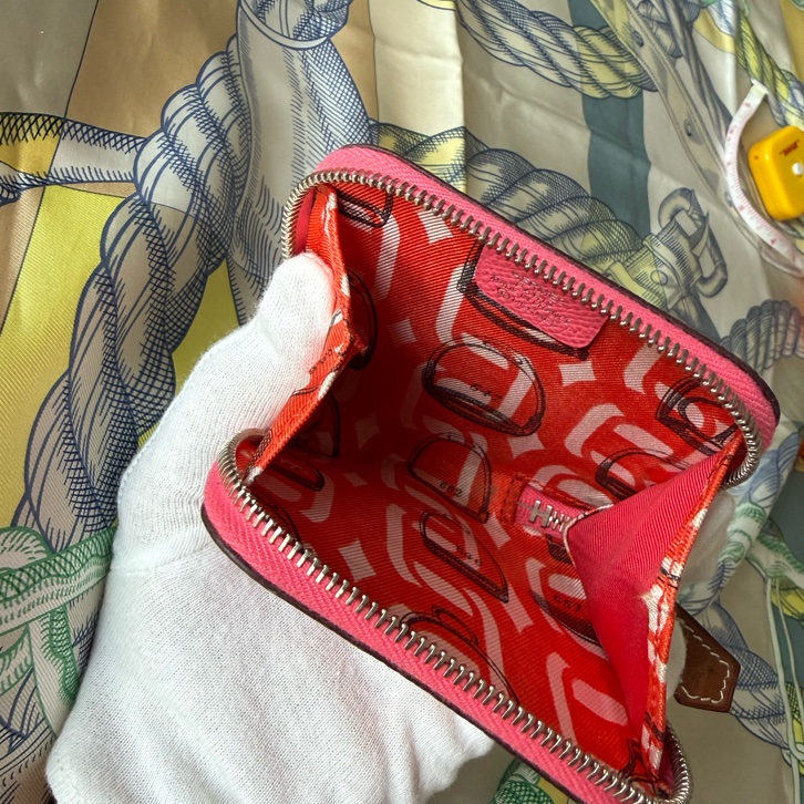 Hermes 絲巾零錢包，9成新-9