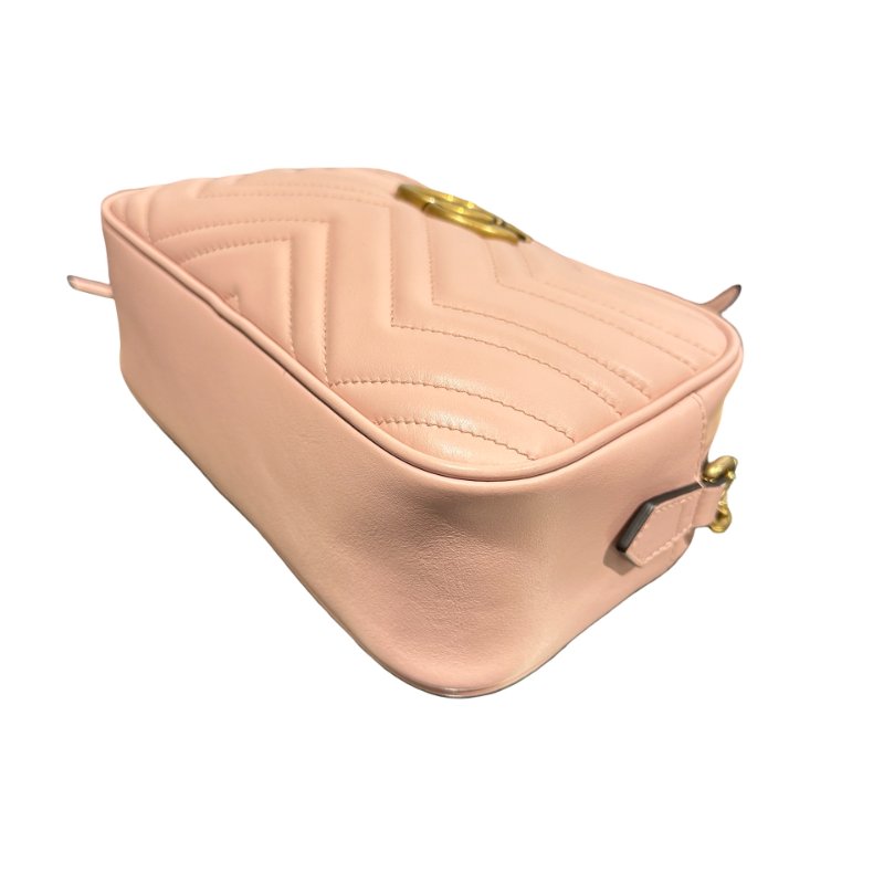 Used GUCCI GG MARMONT Cross Body Bag Pink GHW-7