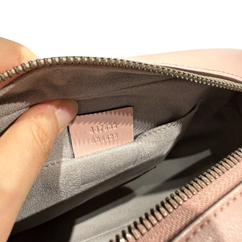 Used GUCCI GG MARMONT Cross Body Bag Pink GHW-9