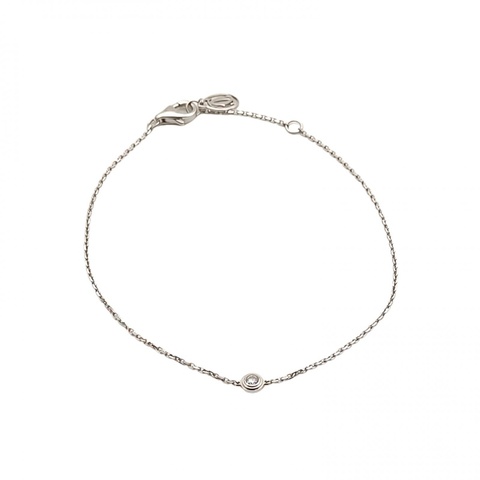 CARTIER Amour手鏈鑲鑽超小號款18K白金S-M碼