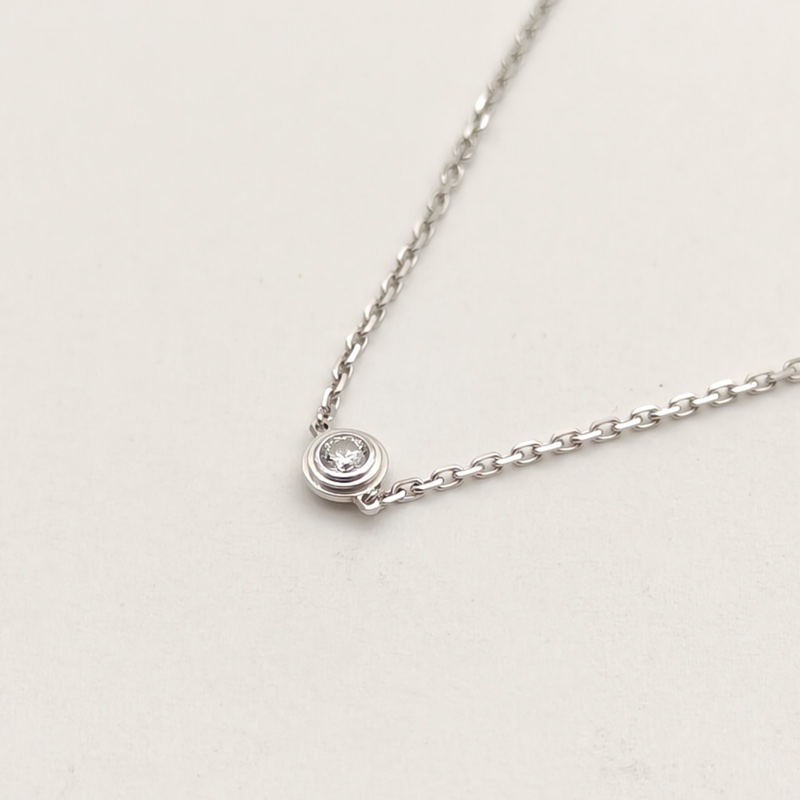 CARTIER Amour手鏈鑲鑽超小號款18K白金S-M碼-1