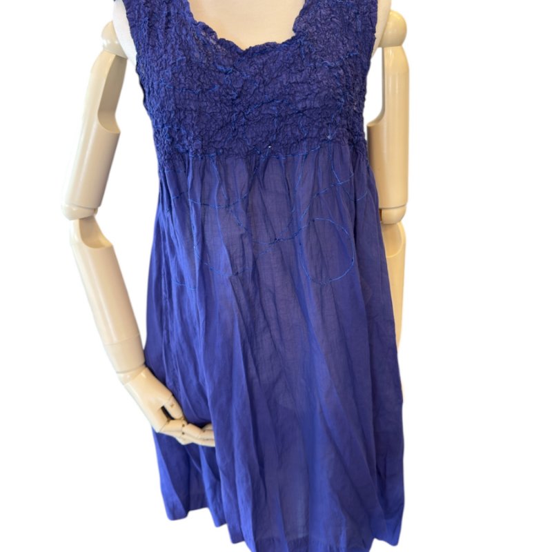 三宅一生 ME 藍色無袖洋裝-0