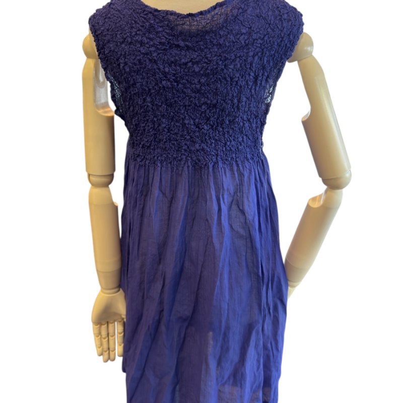 三宅一生 ME 藍色無袖洋裝-1