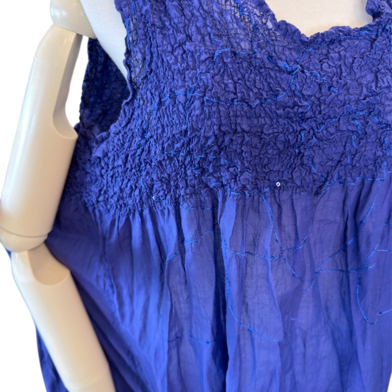 三宅一生 ME 藍色無袖洋裝-2