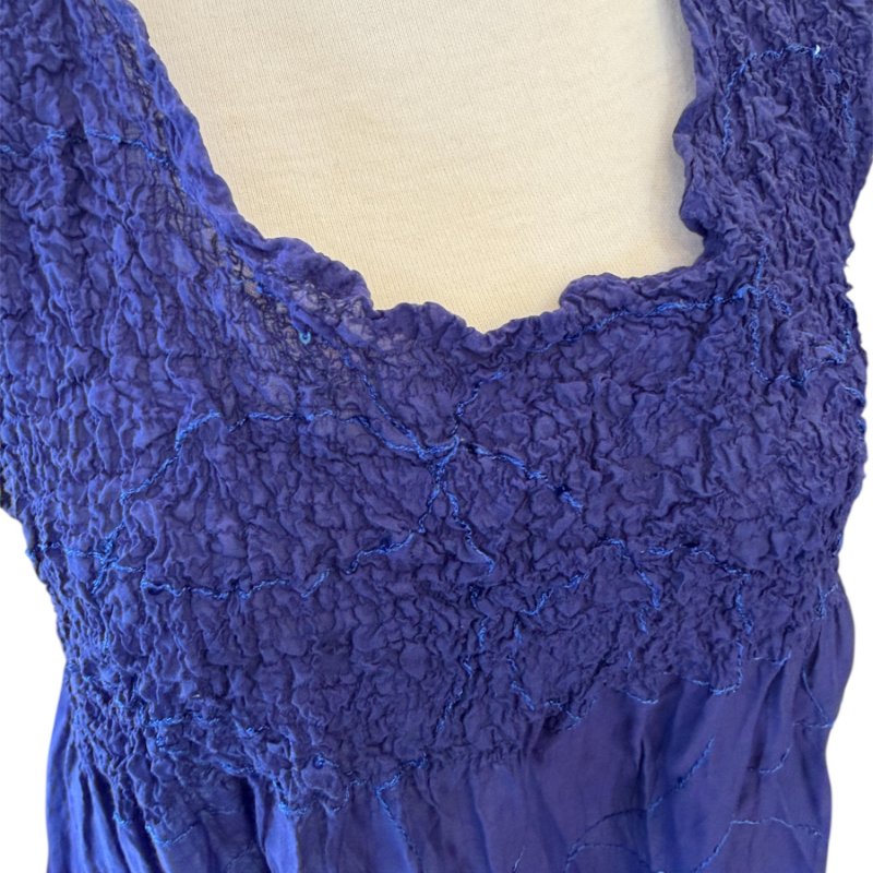 三宅一生 ME 藍色無袖洋裝-3