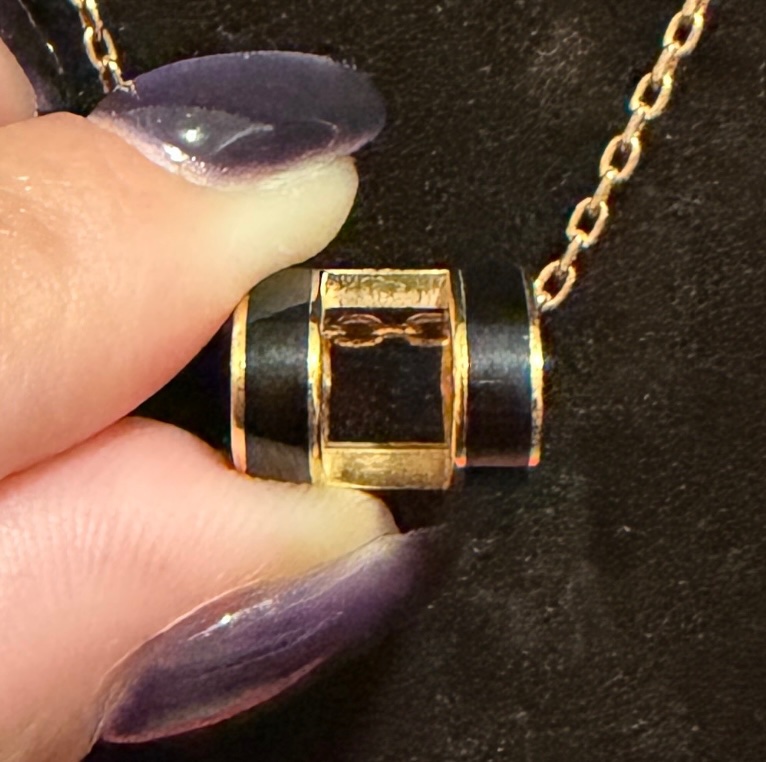 Hermès Pop H Pendentif 黑金項鏈-1