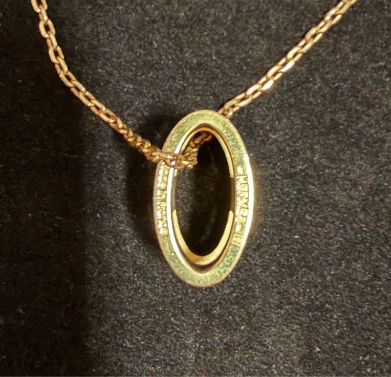 Hermès Pop H Pendentif 黑金項鏈-4