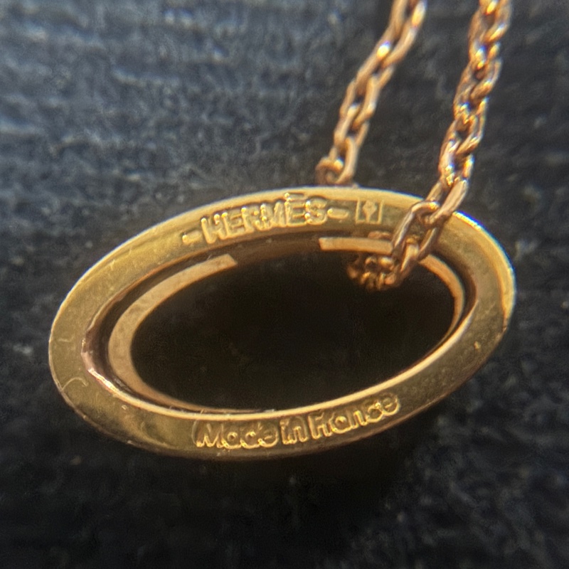 Hermès Pop H Pendentif 黑金項鏈-9