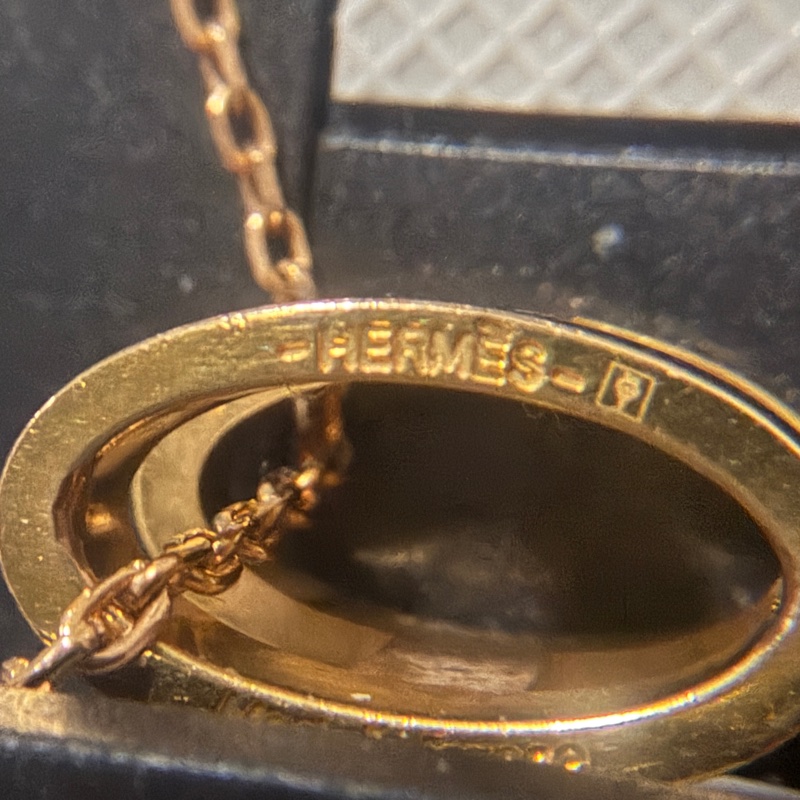 Hermès Pop H Pendentif 黑金項鏈-10