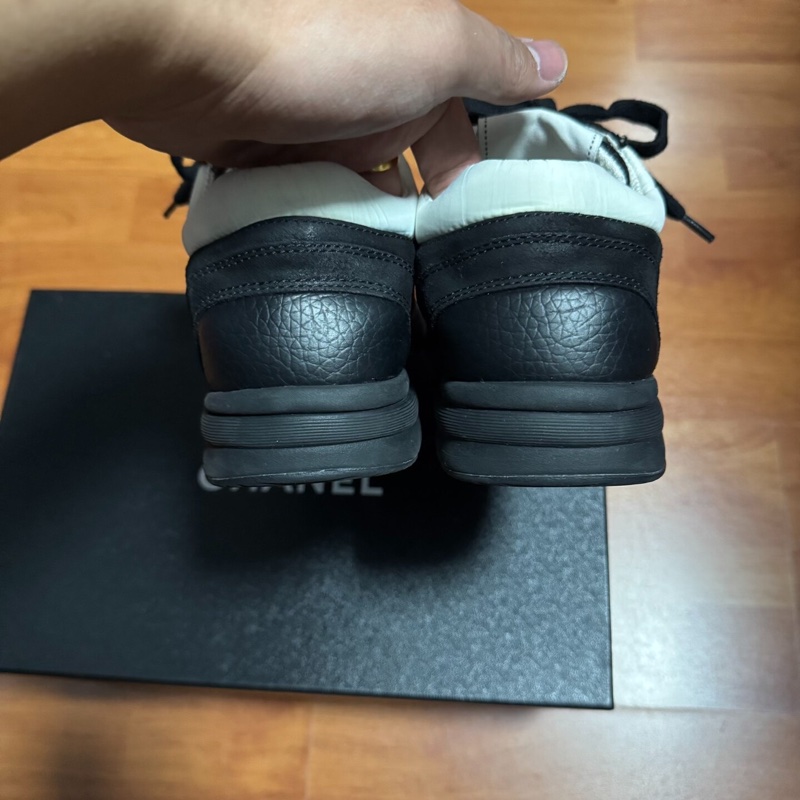 Chanel正品熊貓鞋香奈兒低幫徽標運動鞋 女款 黑白 36碼-5