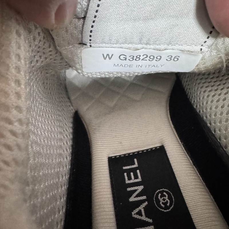 Chanel正品熊貓鞋香奈兒低幫徽標運動鞋 女款 黑白 36碼-6