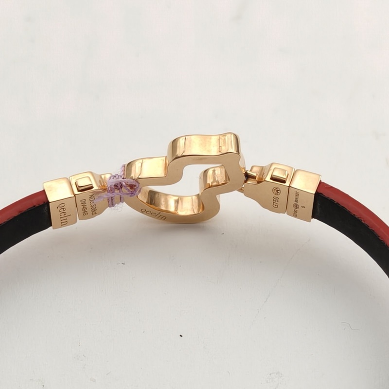 Qeelin 18K玫瑰金鑽石Wulu滿鑽葫蘆手鏈-1