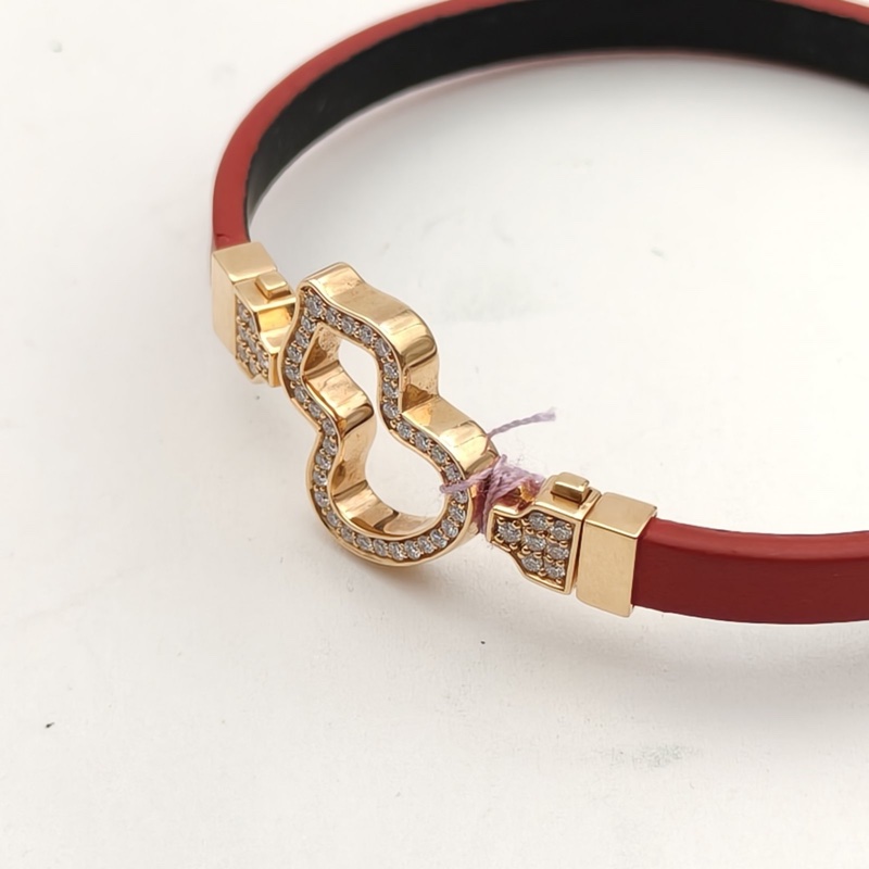 Qeelin 18K玫瑰金鑽石Wulu滿鑽葫蘆手鏈-2