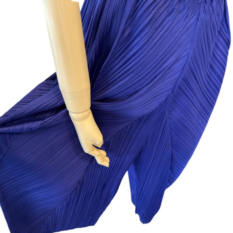 PLEATS PLEASE藍色燈籠七分褲-2