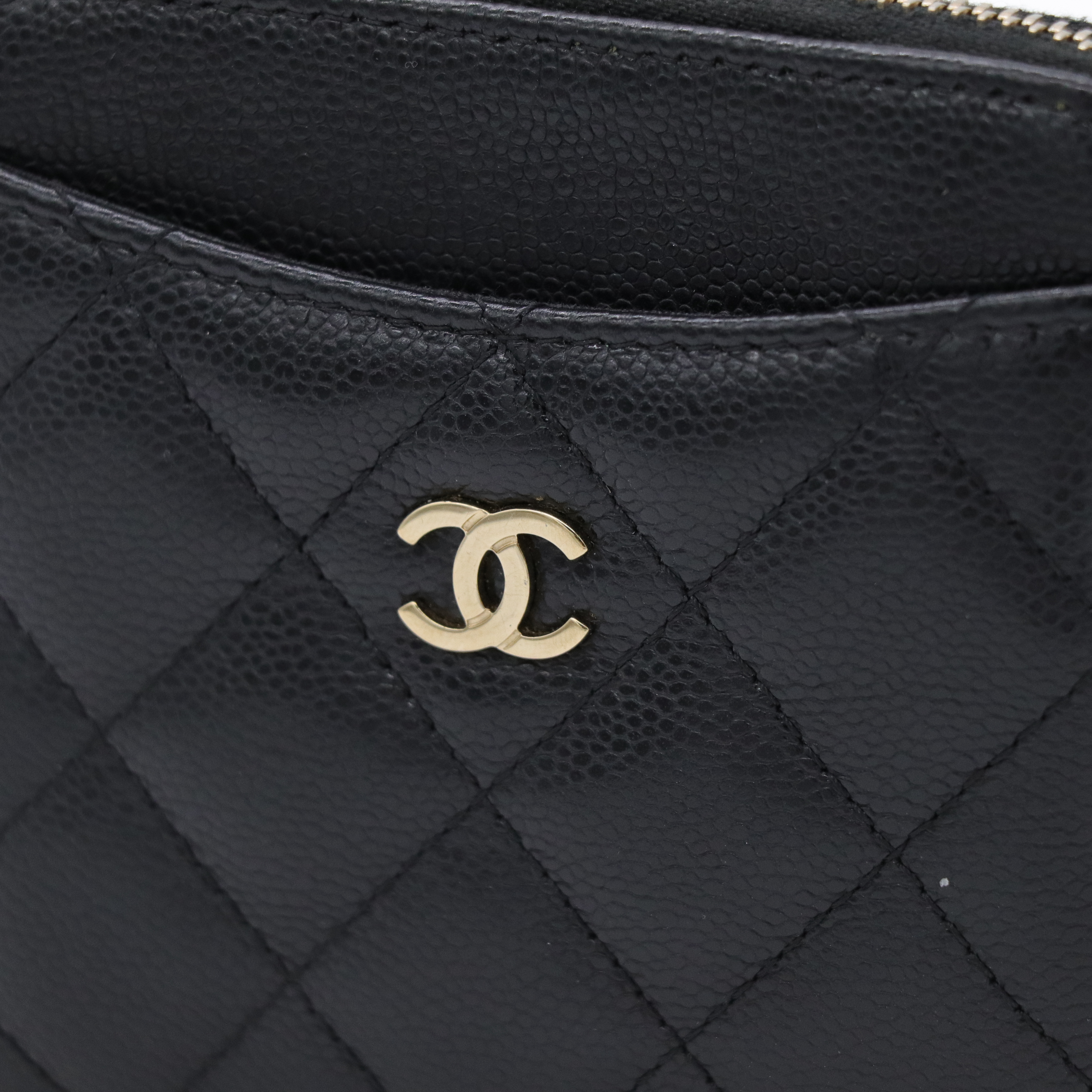 晶片款✨CHANEL 香奈兒 黑色荔枝吐司錢包 菱格紋 牛皮 卡夾 零錢包-3