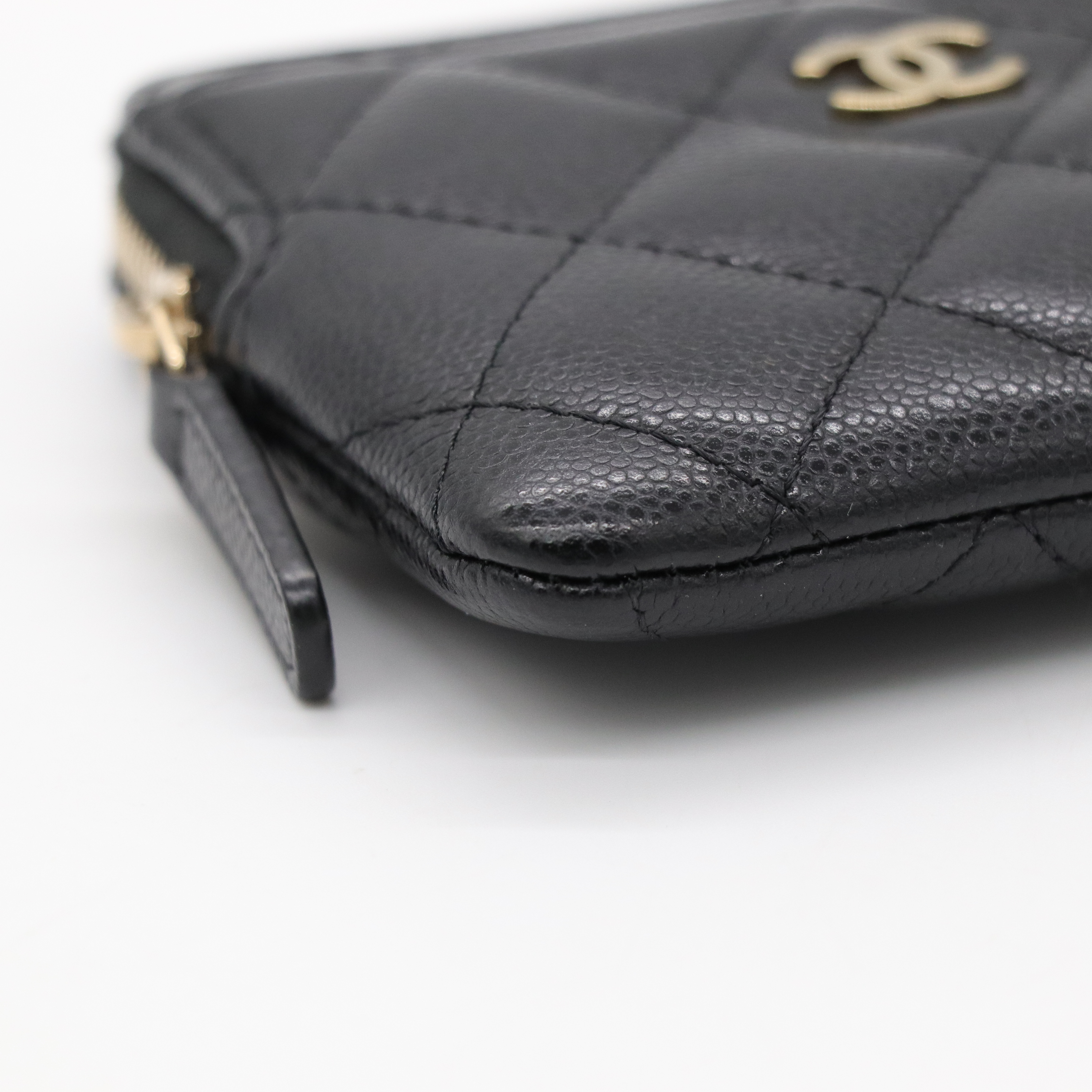 晶片款✨CHANEL 香奈兒 黑色荔枝吐司錢包 菱格紋 牛皮 卡夾 零錢包-7