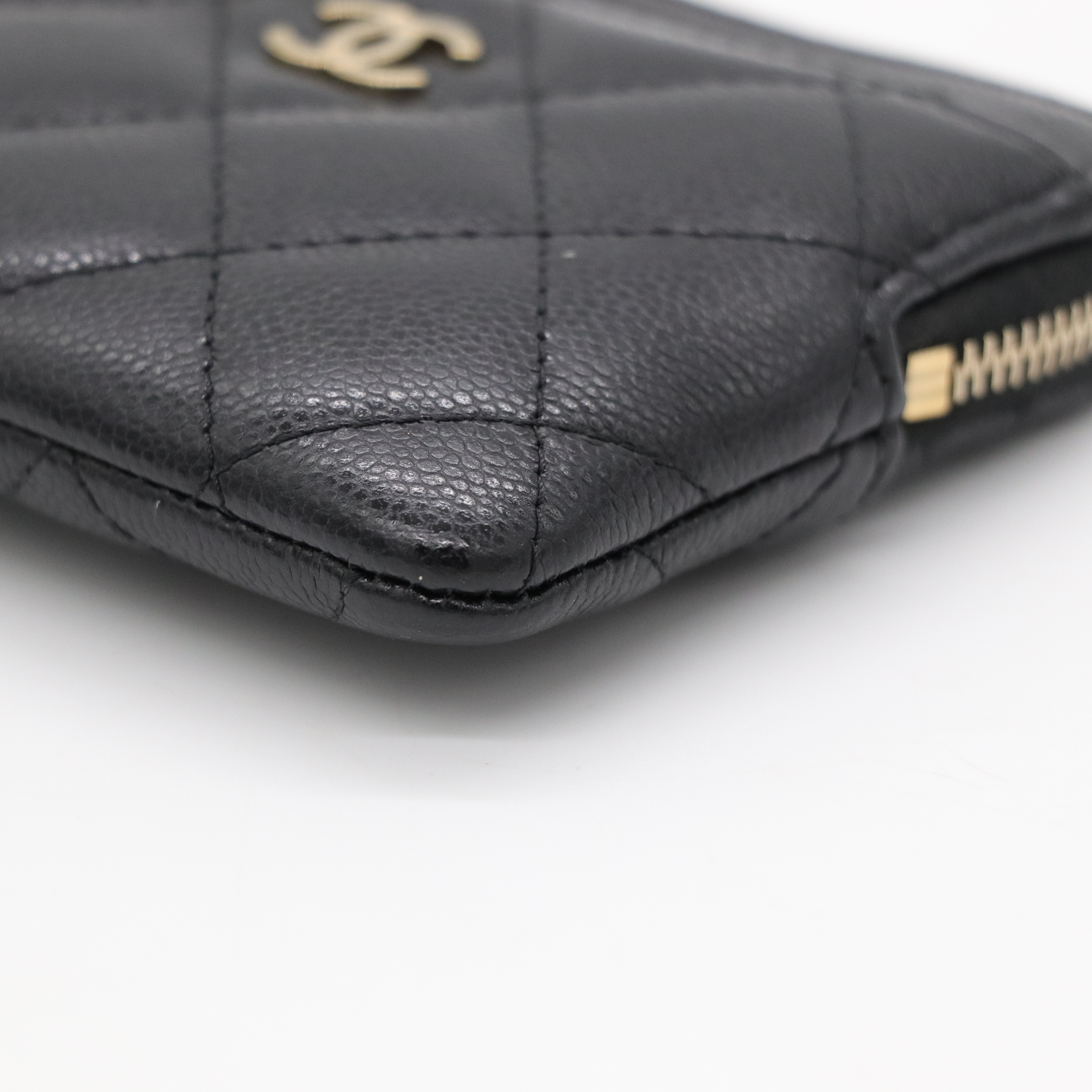 晶片款✨CHANEL 香奈兒 黑色荔枝吐司錢包 菱格紋 牛皮 卡夾 零錢包-8