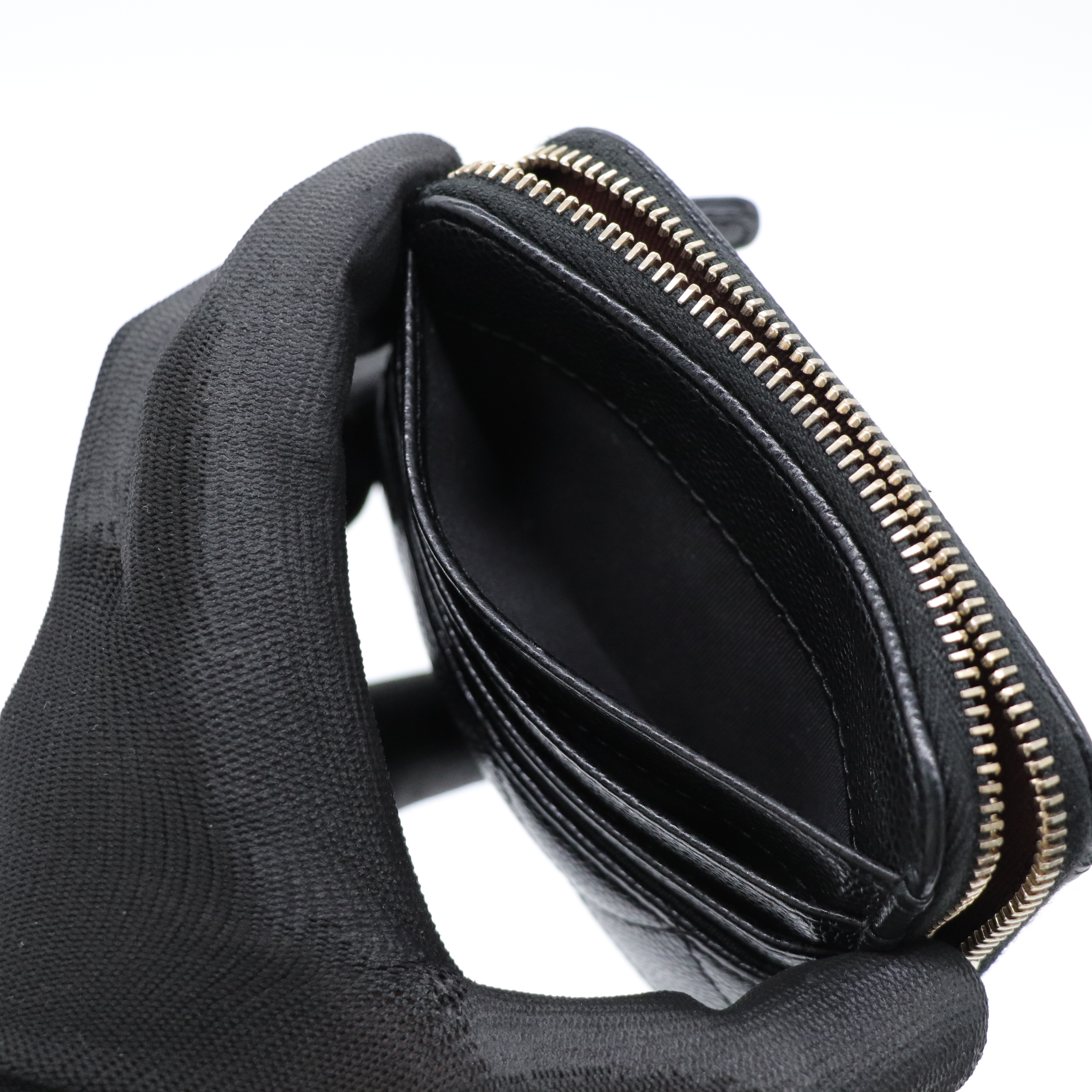 晶片款✨CHANEL 香奈兒 黑色荔枝吐司錢包 菱格紋 牛皮 卡夾 零錢包-10