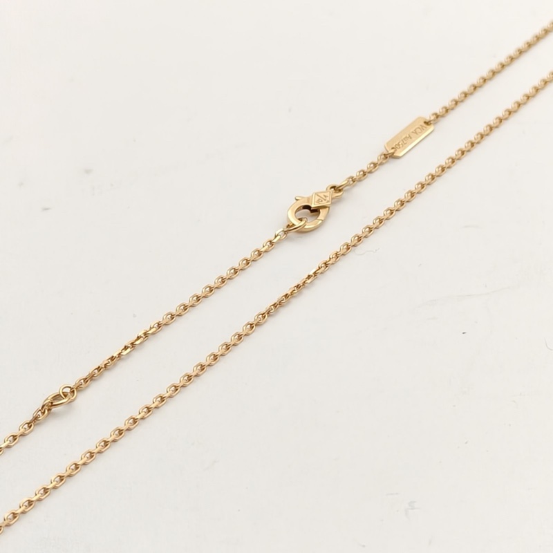 VAN CLEEF&ARPELS PerléeClovers萬花筒鑲鑽項鏈18K黃金/鑽石-4