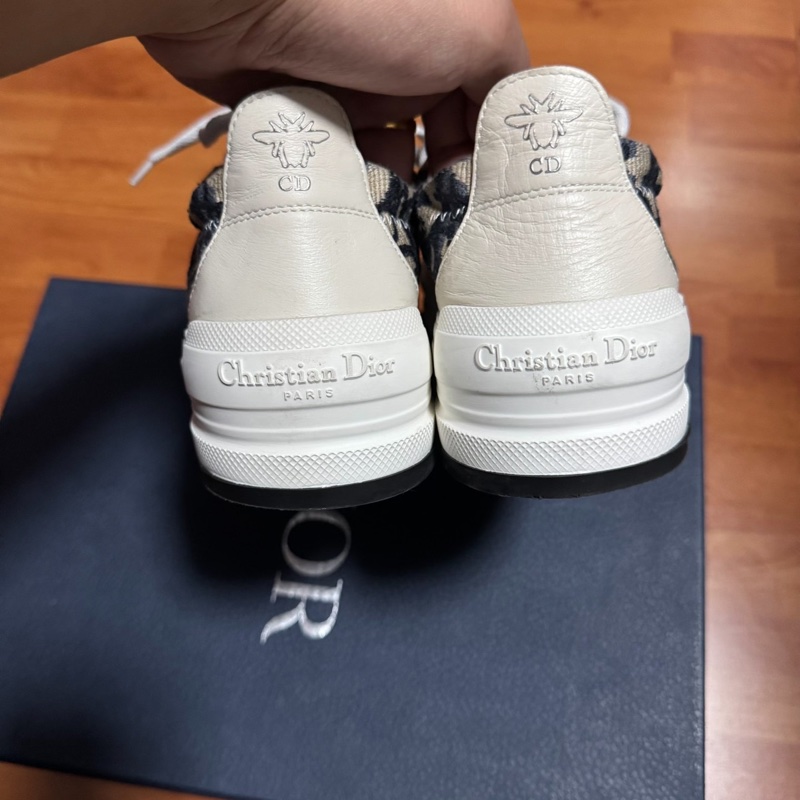 Dior厚底鞋迪奧Walk'n'CD滿印刺繡印花板鞋 深藍 38碼-5