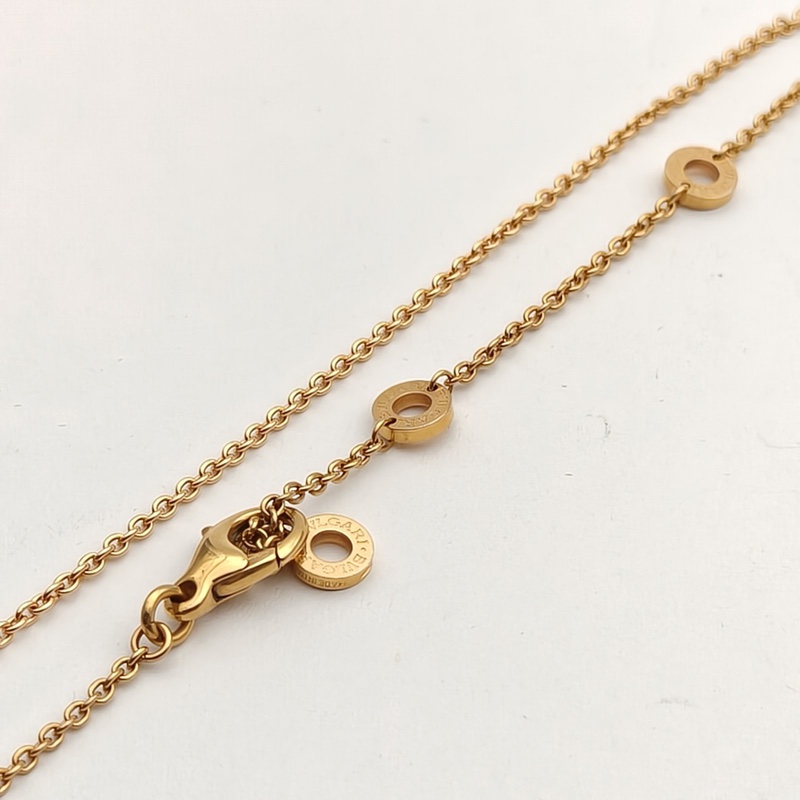 BVLGARI B.ZERO1彈簧項鏈三環扣18K玫瑰金/黑陶瓷-3